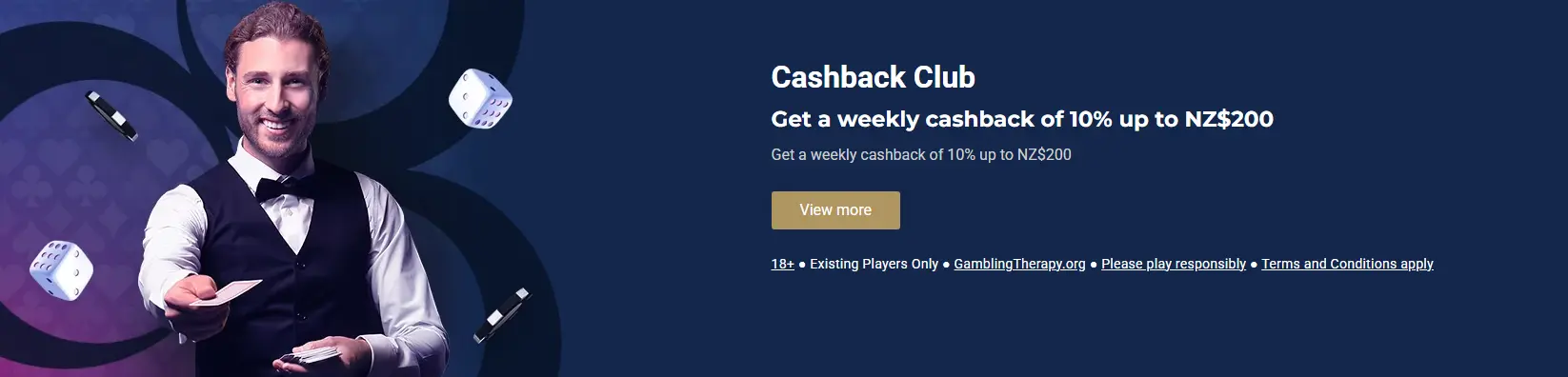 Cashback club at ChristChurch Casino